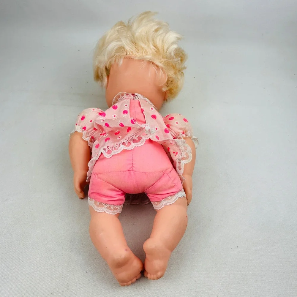 Vintage Kenner Baby All Gone Doll Only Blonde Blue Eyes Pink Cherry Dress 1992
